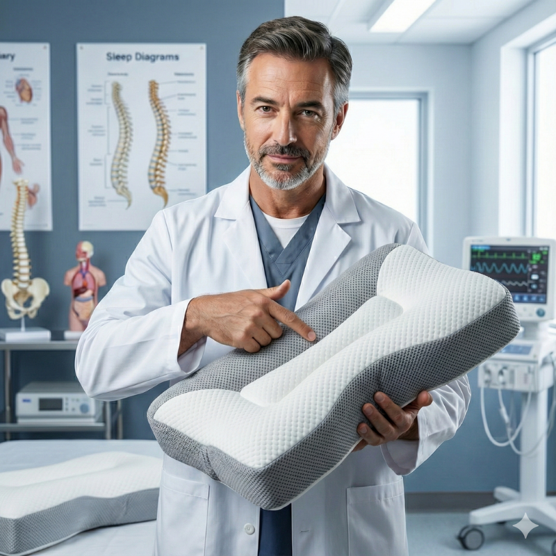 CervicCare Verhoogde Ergonomische Rand Kussen