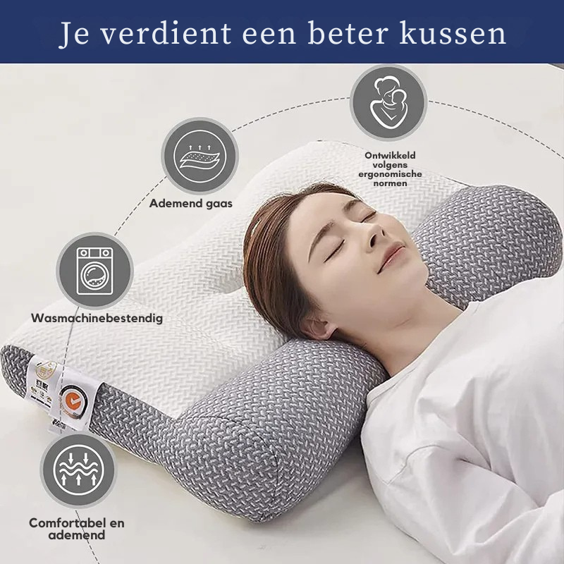 CervicCare Verhoogde Ergonomische Rand Kussen
